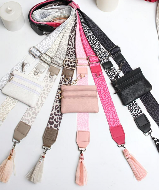 Clip & Go crossbody phone strap with zippered wallet featuring an adjustable strap, weather-resistant design, and secure phone attachment.