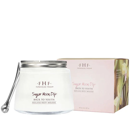 FarmHouse Fresh Sugar Moon Dip Whipped Body Mousse with peptides and retinol for firming skin
