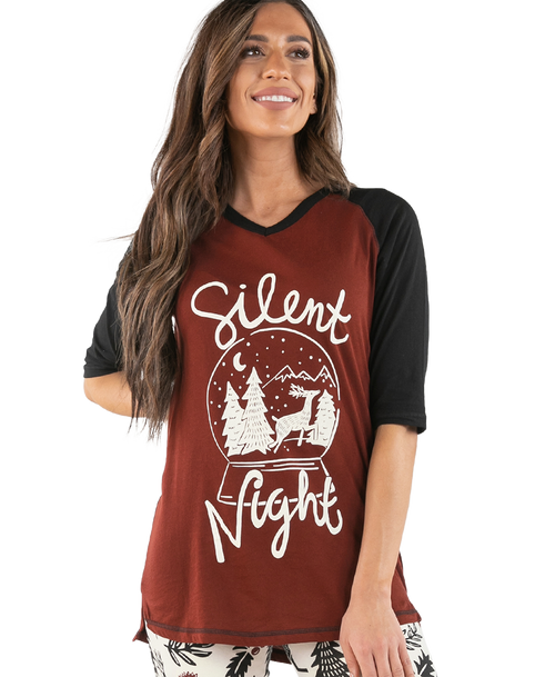 Silent Night Women's Reindeer Tall Tee