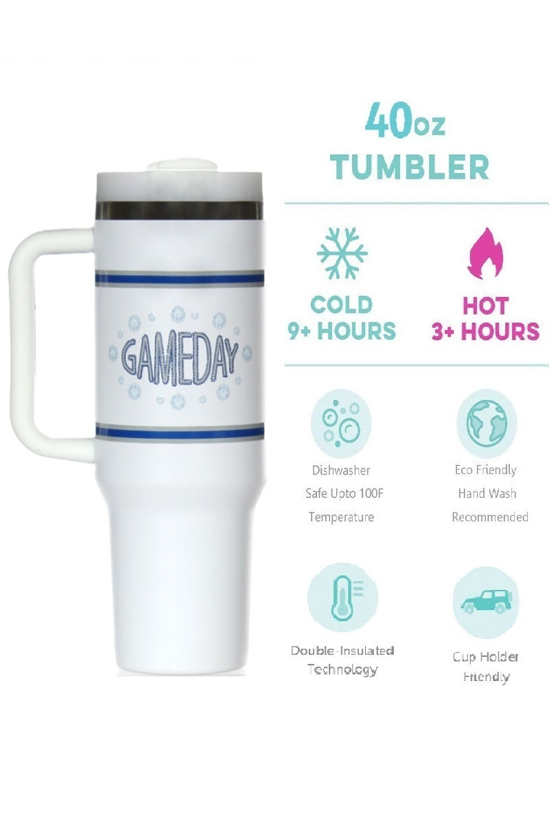 Game Day 40 oz Stainless Steel Tumbler