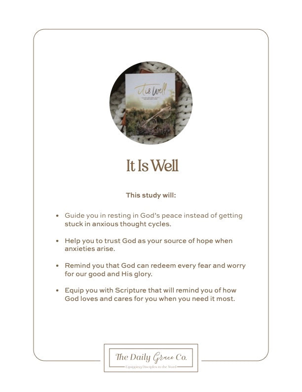 It is Well | Anxiety Study