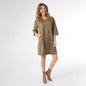 Seri Faux Suede Dress with Rivet Detail - 2 colors