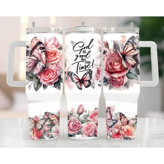 God is Good 40oz. Tumbler with Handle