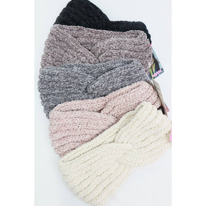 Two Tone Knit Winter Headband