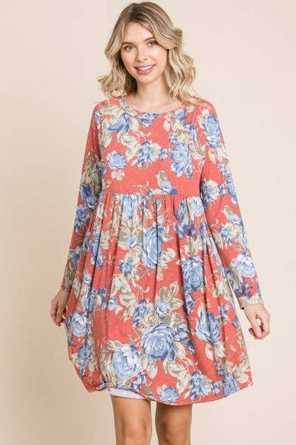 Floral Swing Babydoll Dress