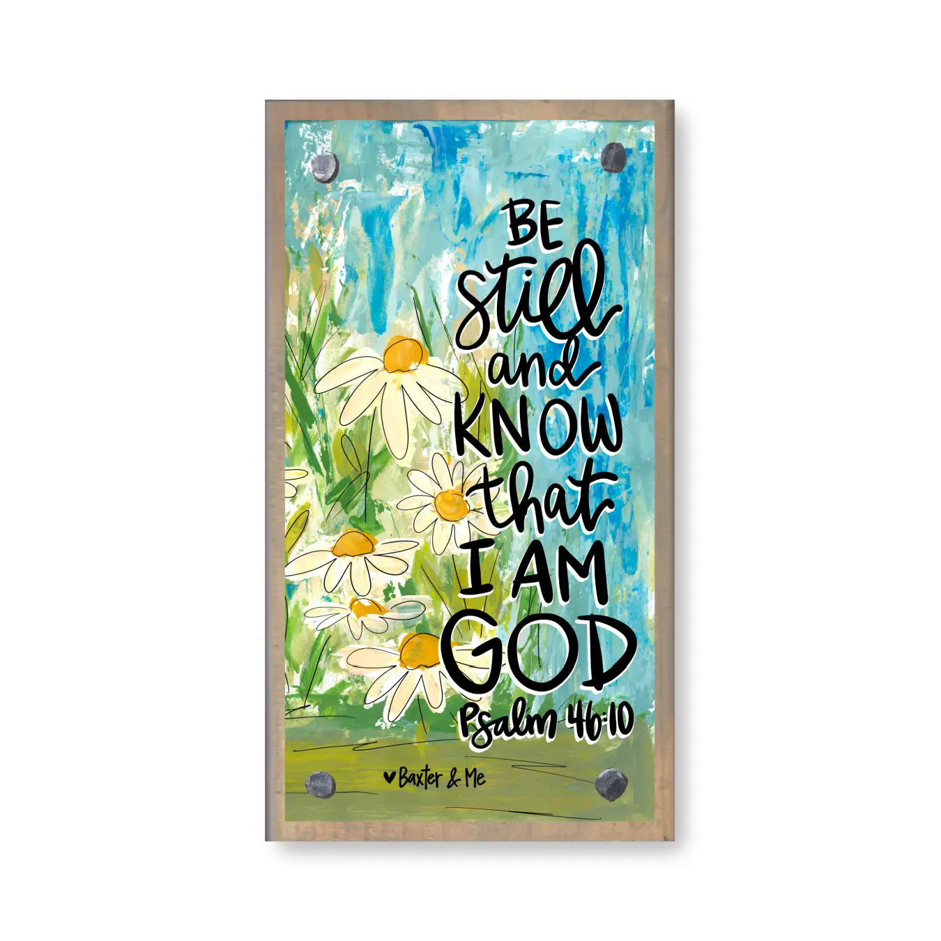 Baxter & Me Driftwood Happy Block - Be Still Daisies
