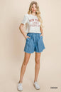 Cotton Bleu Classic Everyday Women's Denim Shorts