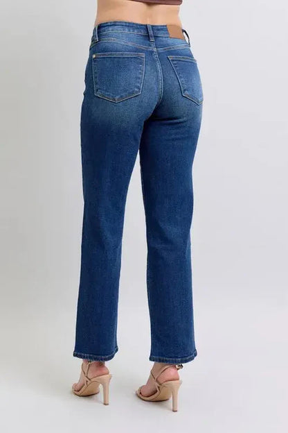 Judy Blue Jeans - Mid-rise Side Seam Detail Straight