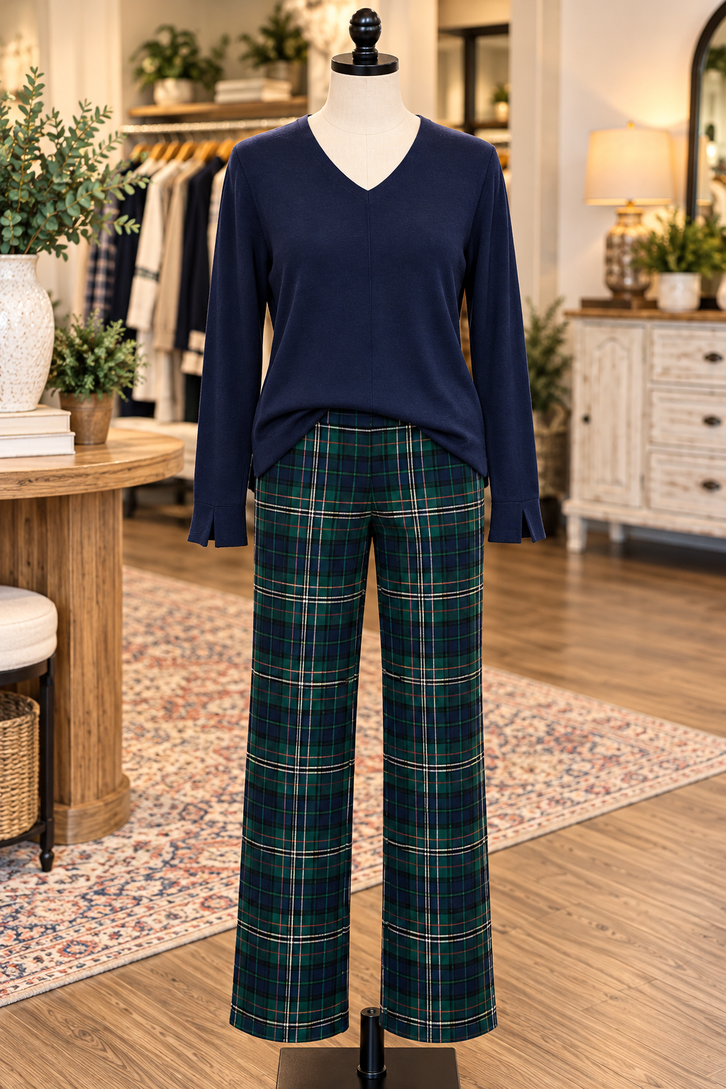 Charlie B Navy V-Neck Sweater