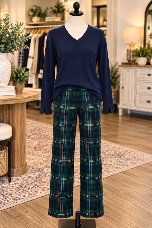 Charlie B Navy V-Neck Sweater
