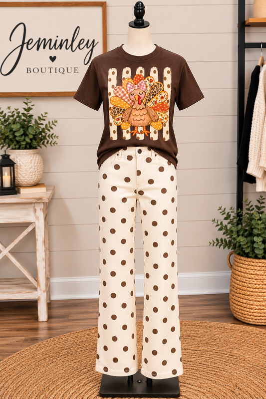 Brown Preppy Turkey Tee