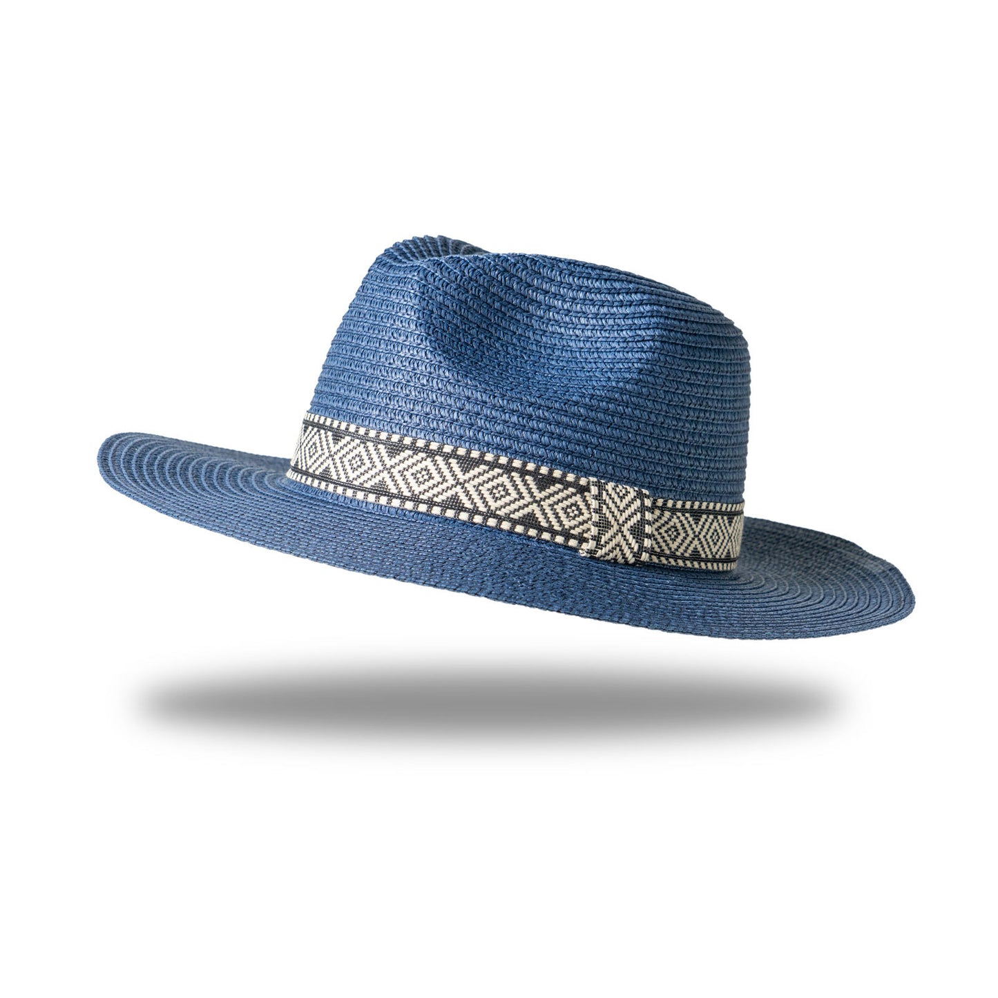 Allthreads Navy Catalina Panama Hat featuring a classic wide-brim Panama style in navy blue for women's casual and summer outfits.