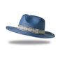 Allthreads Navy Catalina Panama Hat featuring a classic wide-brim Panama style in navy blue for women's casual and summer outfits.