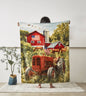 "Patriotic Tractor"  1-Ply Faux Fur Everyday Blanket