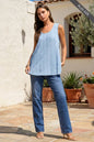 PLUS SIZE Textured Sleeveless Tank Blouse
