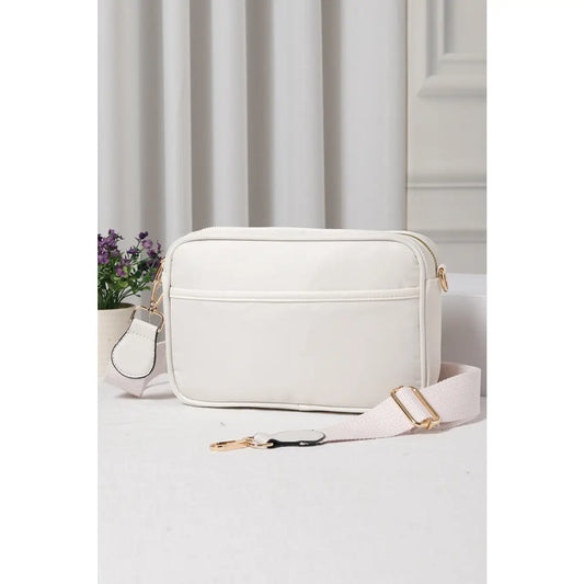 Ivory The Gia Oxford Fabric Crossbody Bag w/ Canvas Strap