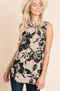 Floral Tunic Tank with Relaxed Fit