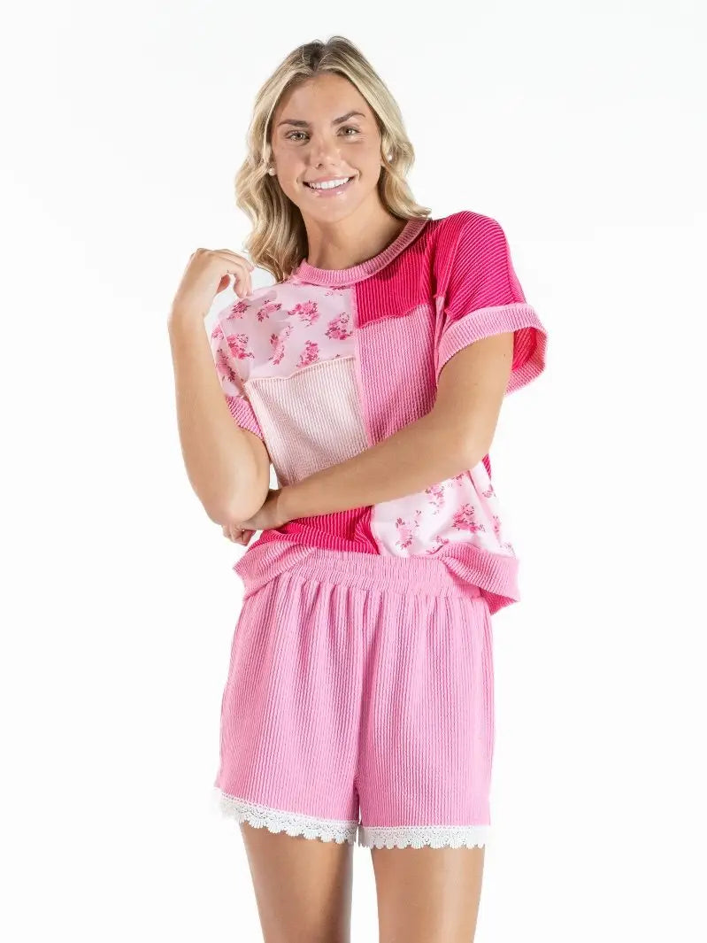 Simply Southern Pink Corded Shorts