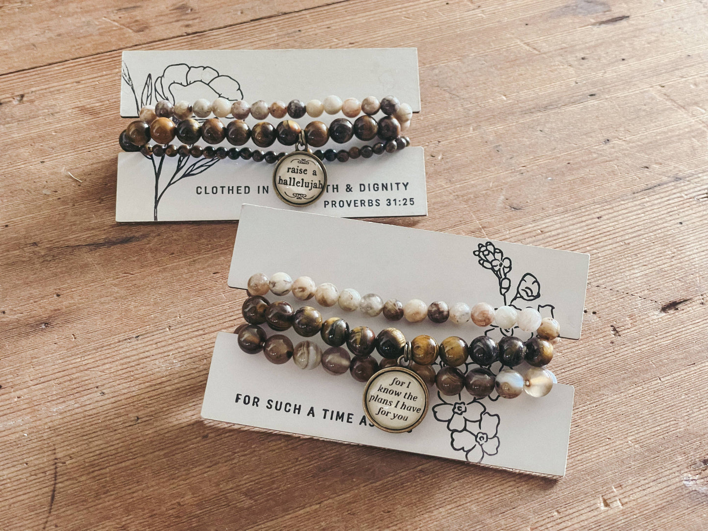 I Know The Plans Christian Bracelet Stack - Jeremiah 29:11