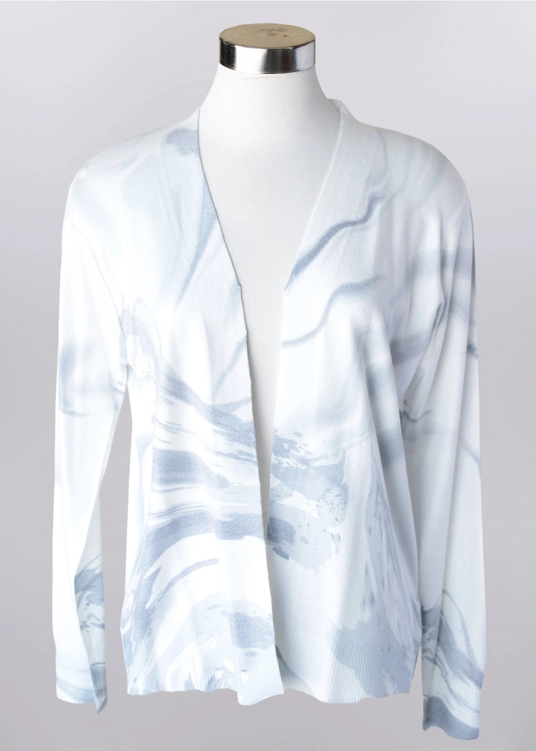 Keren Hart Grey Marbled Soft Cardigan