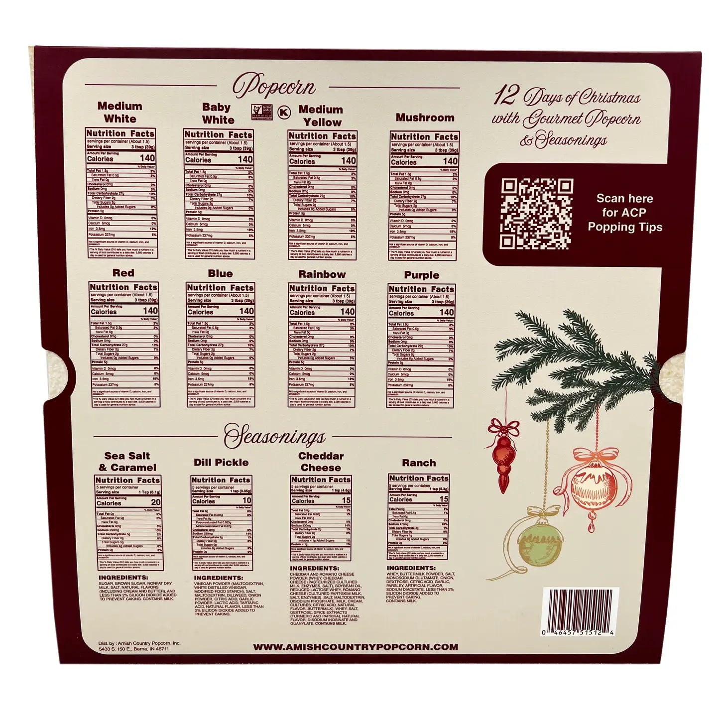 Amish Country Popcorn Advent Calendar