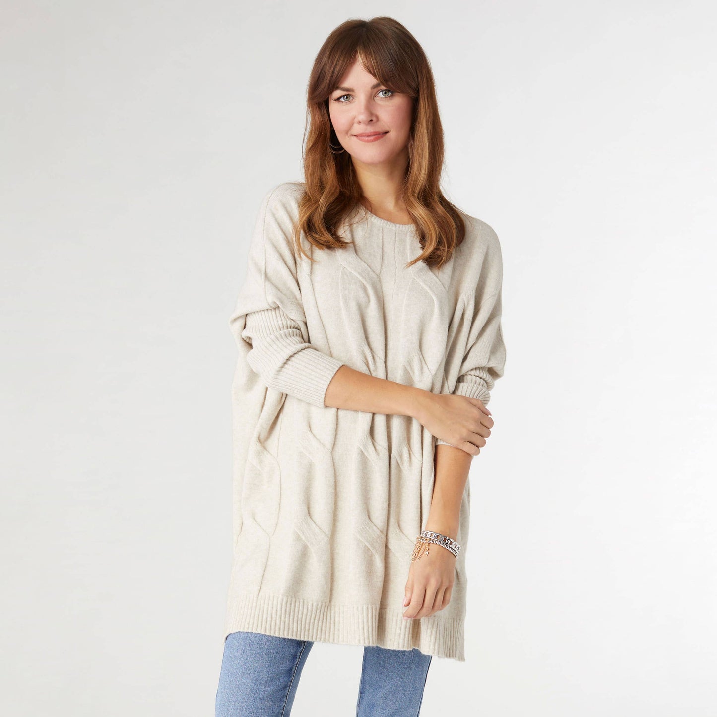 Heavenly-Luxe Relaxed Cable Knit Sweater - 2 Colors