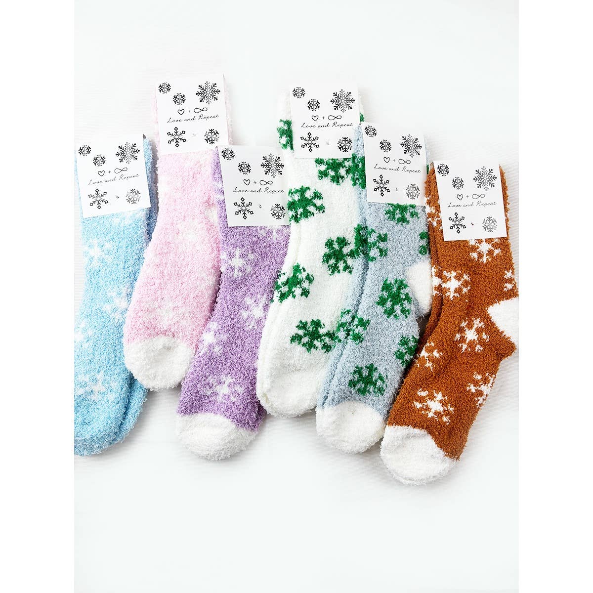 Cozy Snowflake Winter Fuzzy Socks