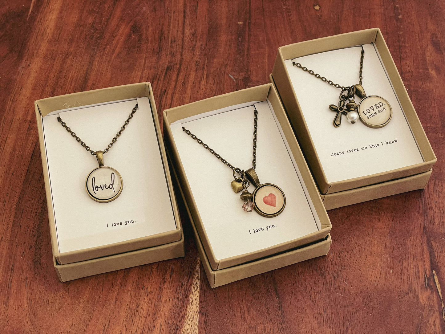 Loved John 3:16 Pendant Necklace - Boxed Christian Gift