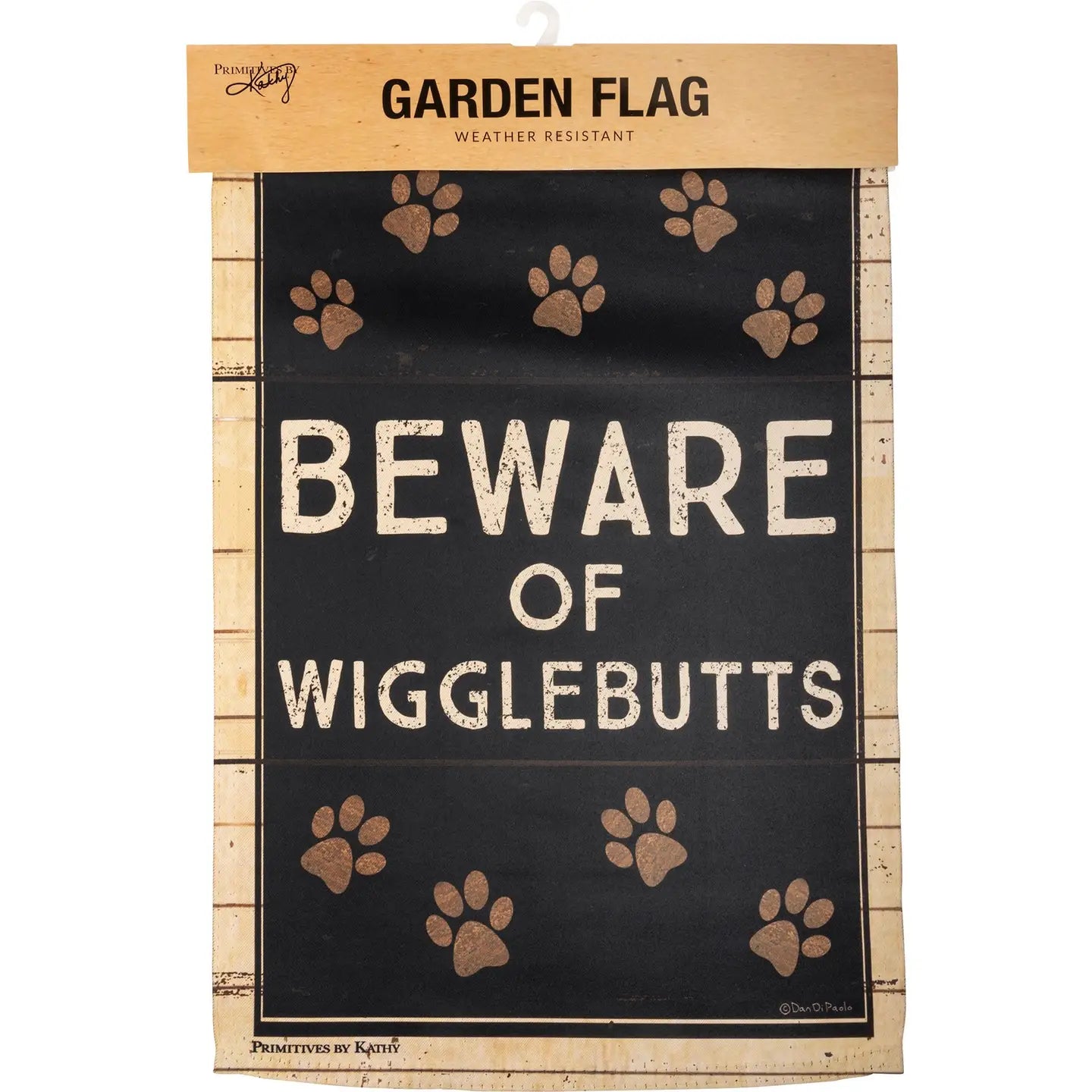Beware of Wigglebutts Garden Flag