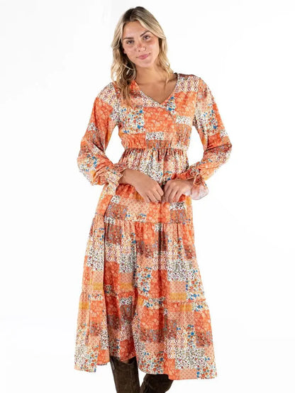 Simply Southern Mila Quilted Floral Midi Dress