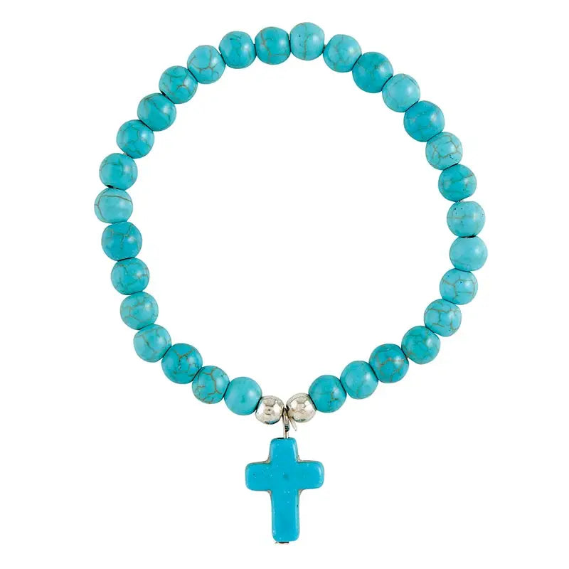 Beaded Cross Bracelet - 3 Colors