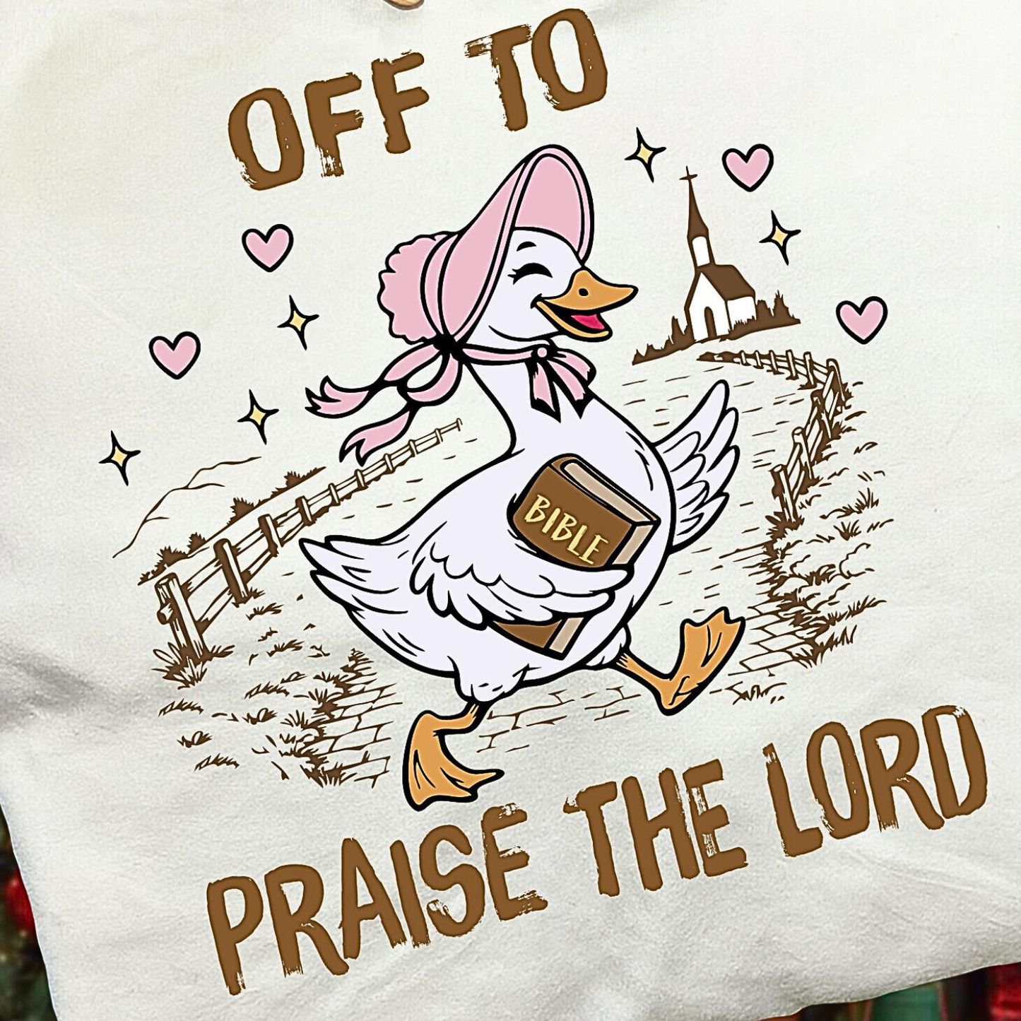 Off to Praise the Lord Goose Tee