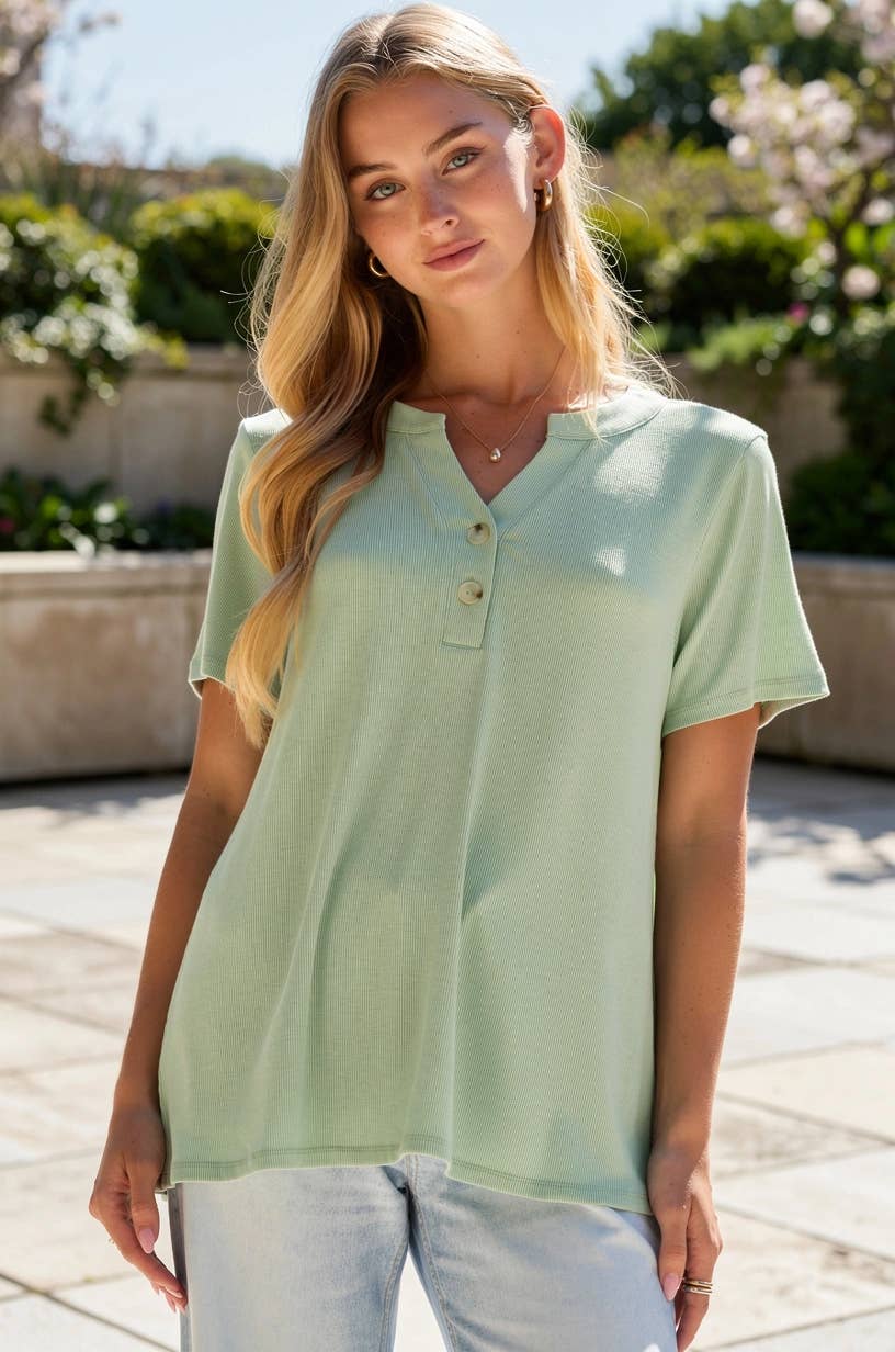 Baby Ribbed Boyfriend Knit Top
