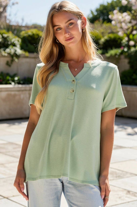 Baby Ribbed Boyfriend Knit Top
