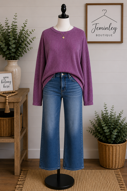 Keren Hart Ribbed Long Sleeve Top - 3 Colors
