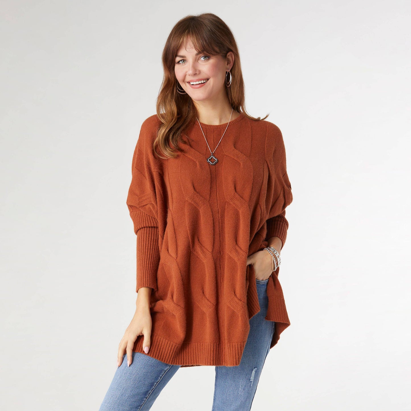 Heavenly-Luxe Relaxed Cable Knit Sweater - 2 Colors