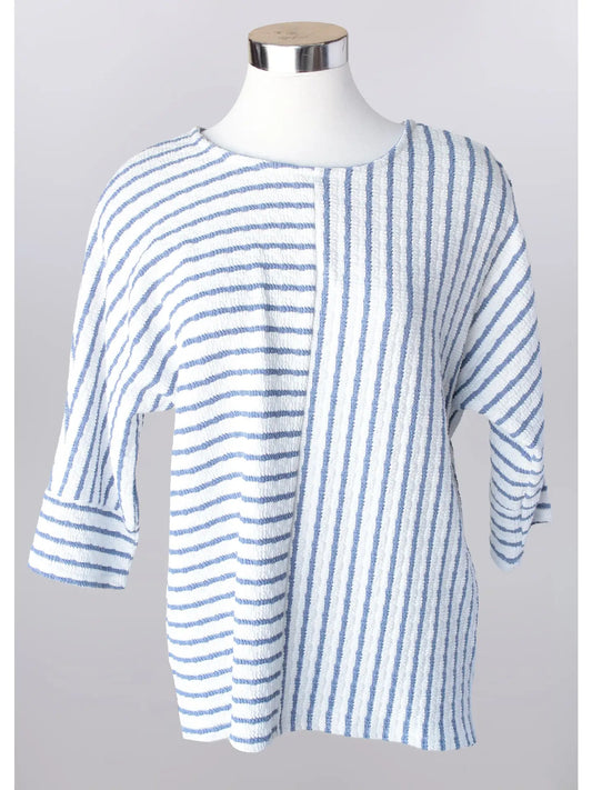 Keren Hart Striped Top - Blue