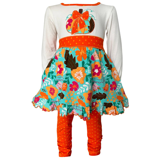 AnnLoren Big Girls Fall Dress Legging 9/10 Pumpkin
