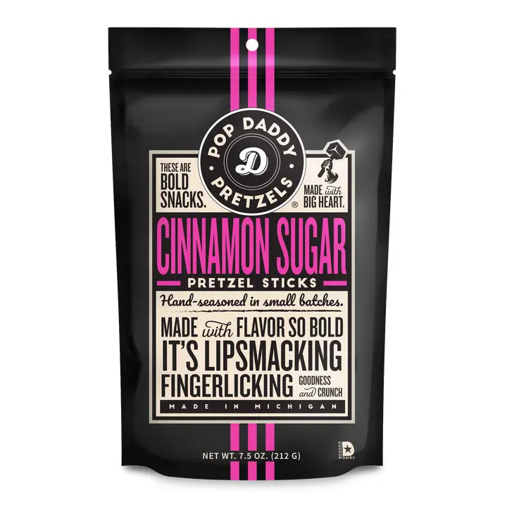 Pop Daddy Seasoned Pretzels - 7.5oz - Cinnamon Sugar