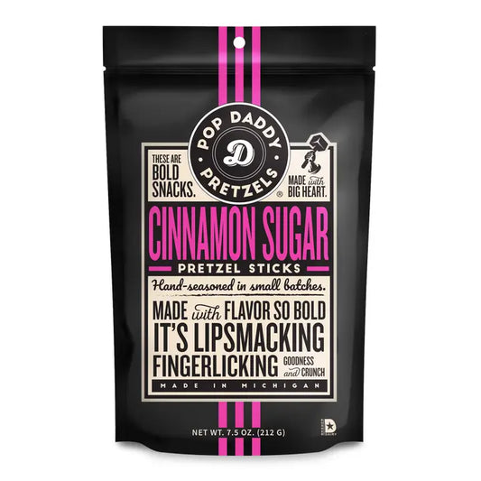 Pop Daddy Seasoned Pretzels - 7.5oz - Cinnamon Sugar