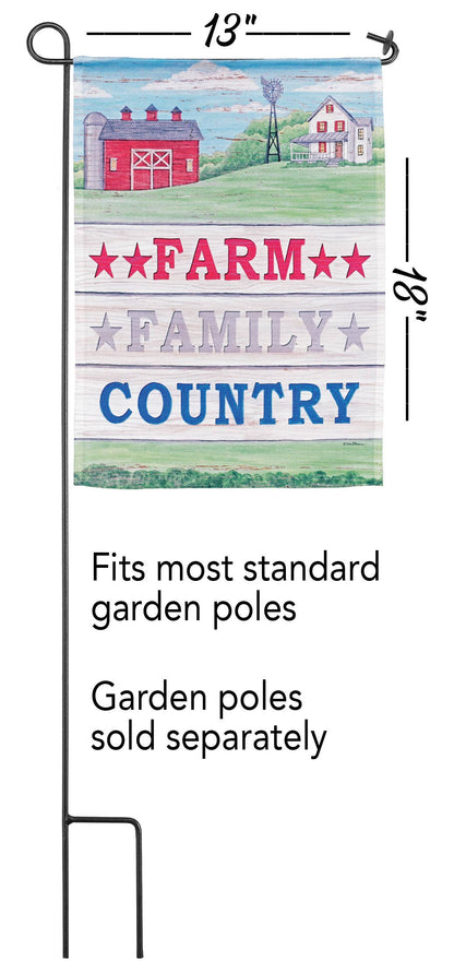 Garden Flag Farm Family Country
