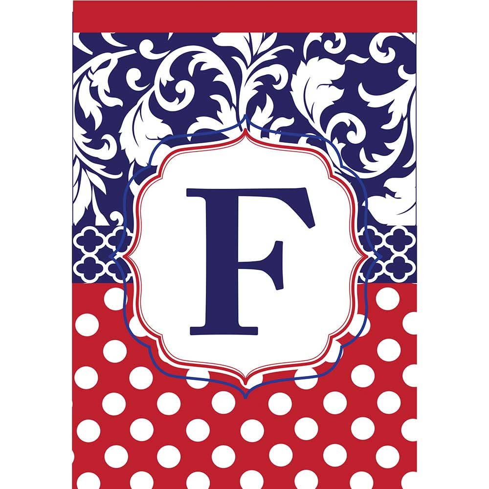 Garden - Monogram "F" Red, White & Blue