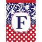 Garden - Monogram "F" Red, White & Blue