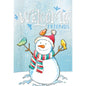 Large Welcome Friends Snowman Flag