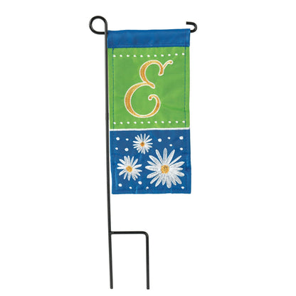 Daisy Mini Flag and Pole with Monogram Letters