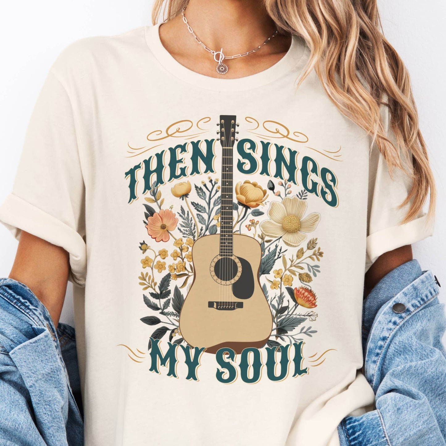 Faith Then Sings My Soul Country Music Guitar Graphic Tee