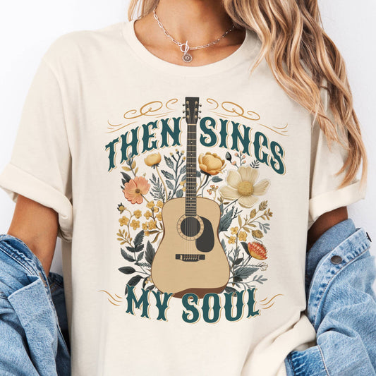Faith Then Sings My Soul Country Music Guitar Graphic Tee