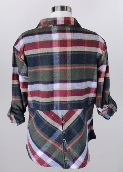 Keren Hart Flannel with button back detail