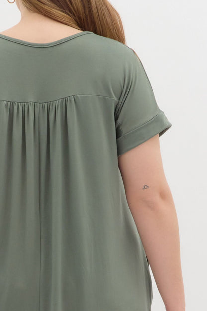 Entro Plus Maxi Dress  - Army