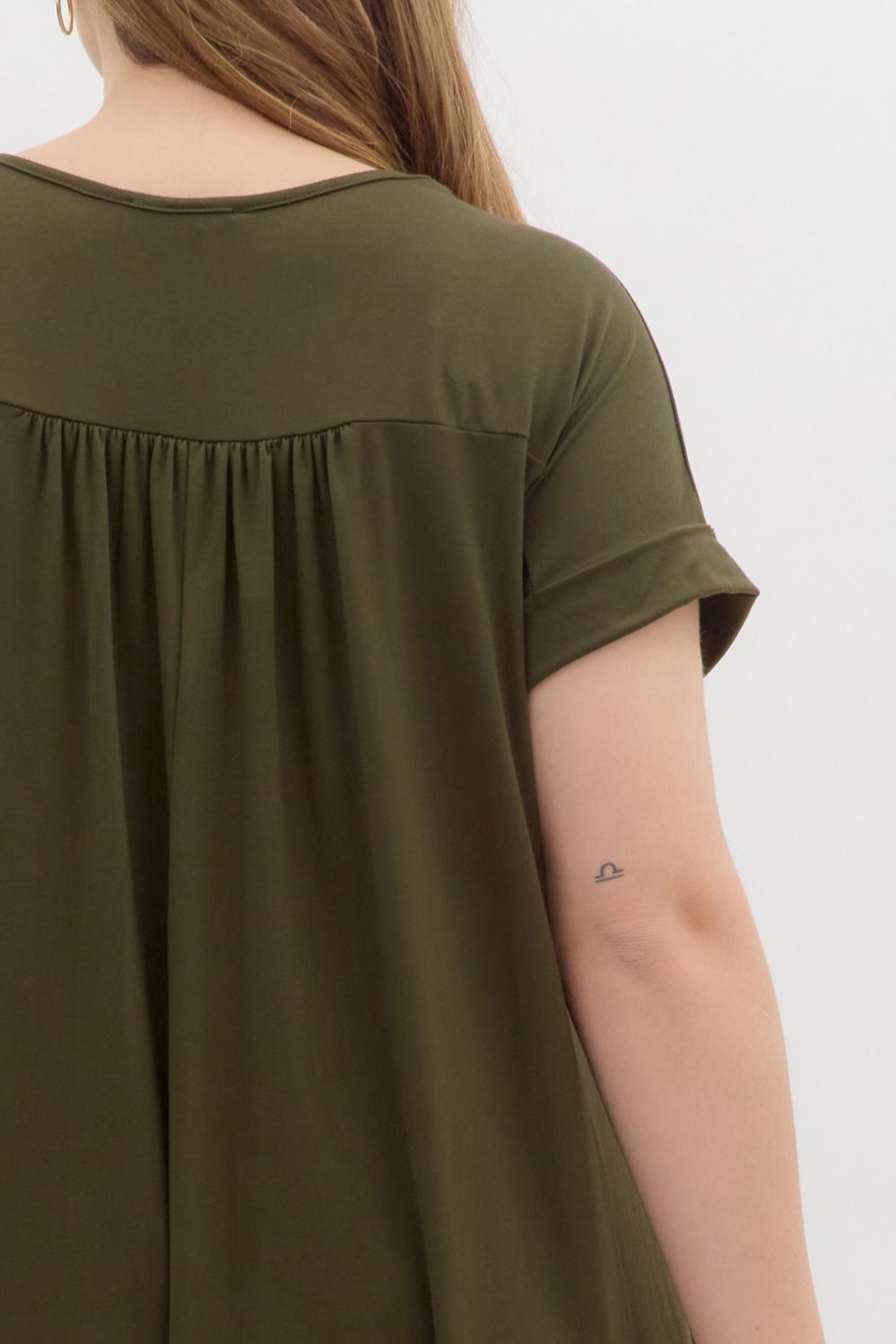 Entro Plus Maxi Dress  - Olive